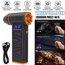 Mini Blower 130,000 RPM Powered Air Blower Super Jet Fan Turbo Powered Portable - Black - View 1