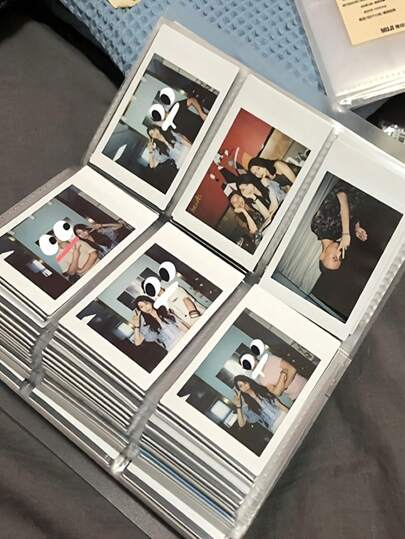 1 pieza Álbum de fotos transparente con 84 ranuras, puede almacenar fotos, entradas de cine, tarjetas de celebridades y postales, también adecuado como un álbum de recortes artístico