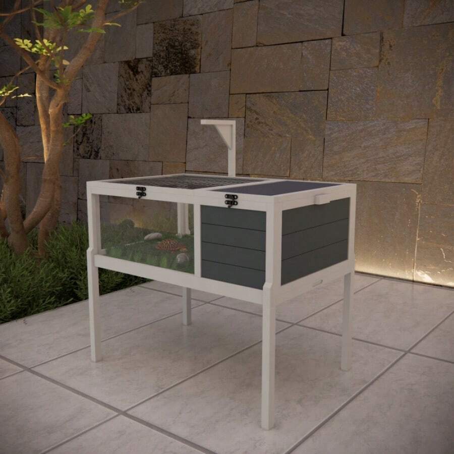 Tortoise Habitat Wooden Tortoise House Reptile Cage For Small Animals