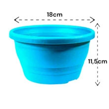 Venice Vase 18 Cm: Resistant Material And Available In Various Colors For Modern Floral Decoration In Any Environment Unbreakable Decorative Ornament - 淺藍色 - 查看 2