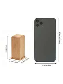 1 szt. Prostokątny drewniany przenośny uchwyt na wykałaczki, bez wykałaczek w zestawie, możliwość personalizacji tekstu i logo, minimalistyczny styl odpowiedni do domu, restauracji, celów dekoracyjnych