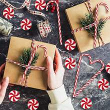 6 Mặt dây chuyền Acrylic hình kẹo Giáng sinh, Cây thông Noel, Hộp quà tặng, Lọ hoa, Trang trí bàn, Trang trí bánh, Vật dụng tiệc theo chủ đề, Trang trí nhà cửa, Vườn ngoài trời - Nhiều màu - Xem 4