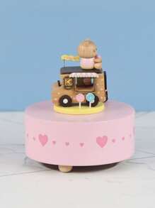 1pc Panda Themed Creative Colorful Rotating Sushi Music Box, Needs Switch Press And Bottom Winding, Sweet Newlyweds Gift - Multicolor - View 12