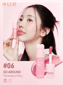 4U2 Dear Me Liquid Blush Bunny Ears Liquid Multi-Use Blush#06 STRAWBERRY PINK - #06 STRAWBERRY PINK - View 3
