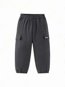 mini bala Pantaloni cargo căptușiți termic Tween Boys 2024 Noua colecție toamnă/iarnă