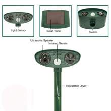 Ultrasonic Animal Repellent Animal Deterrent Solar Chargeable Waterproof Suitable For Farms, Gardens, Courtyards