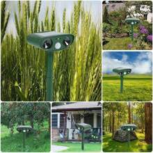 Ultrasonic Animal Repellent Animal Deterrent Solar Chargeable Waterproof Suitable For Farms, Gardens, Courtyards