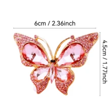 1pc Dazzling Sparkling Rhinestone Butterfly Alloy Keychain - Multicolor Inlaid Crystal, Stylish Accessory For Bags, Cars, Phones, Backpack - Adds A Touch Of Elegance, Perfect Gift For Friends And Family - Three Colors - View 4