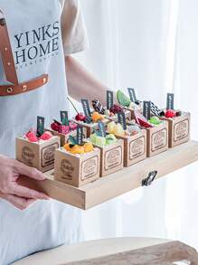 30 件装牛皮纸松饼纸杯蛋糕衬垫烘焙杯，方形北海道戚风蛋糕纸烘焙杯，加厚方形牛皮纸杯，适合派对、家庭使用 - 彩色 - 查看 5