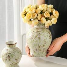 1PC & Multiple Packs, Blue & White Vase, Ceramic Vase, Blue Vase Home Decor, Vintage Ceramic Pottery Vase, Home Office Bedroom Bookshelf Porcelain Blue Vase Chinese Style Decoration Adult Gift Mum Unique Vase Festival Decoration Gifts Birthday Graduation Back To School Room Decor School Supplies Flower Vase Glass Vase