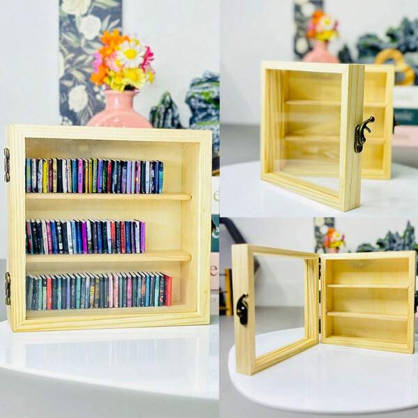 1 set di mini scaffali decorativi per ansia (mini libri, piccola libreria, scaffale per libri), accessorio decorativo, libreria a dondolo, adatto per casa, scrivania dell'ufficio, decorazione da mini biblioteca, per amanti dei libri, ottimo regalo per Natale, Ramadan, Ringraziamento, Festa del papà, Ognissanti, Capodanno, incoraggiamento per il ritorno a scuola/laurea