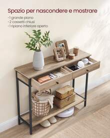 VASAGLE Bench Table - 駝色 - 查看 3
