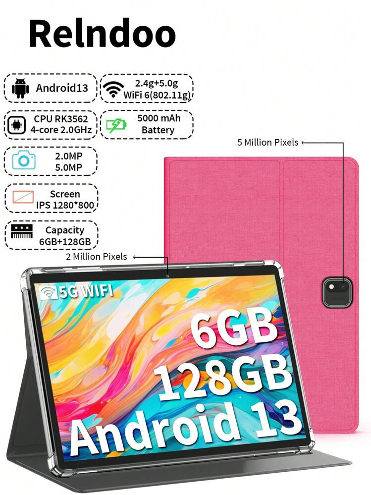Relndoo タブレット Android 13 タブレットPC Relndoo タブレット Android 13 タブレットPC