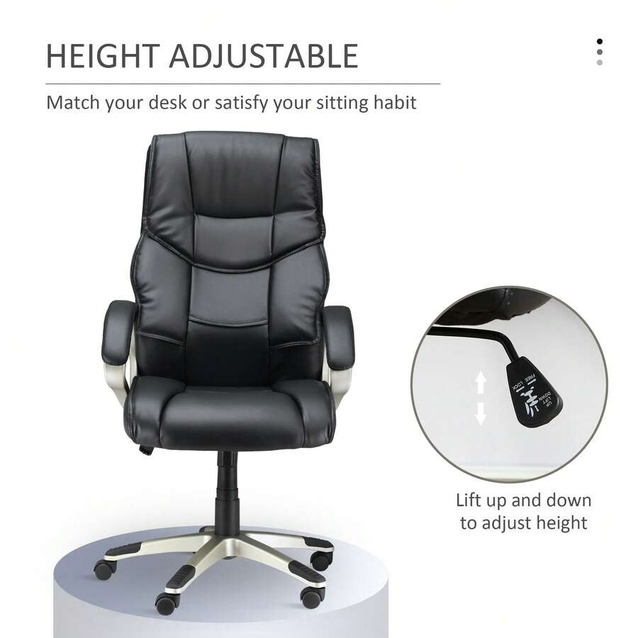 Office Chair, Computer Desk Chair, Faux Leather Swivel
