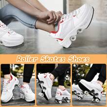 preyrocbirds Scarpe con rotelle, pattini a rotelle, skateboard, scarpe per bambini con rotelle, scarpe da pattinaggio, scarpe da ginnastica con ruote per ragazze e donne