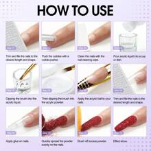 peacecolor 35PCS Acrylic Nail Kit With UV Lamp And Drill-Clear Nude Dark Pink Acrylic Powder Set, Base And Top Coat, Nail Glue, Nail Decoration Powder, Manicure Tools Nail Supplies, Acrylic Nails For Extension And Carving Nails For Women DIY Acrylic Nails Gift