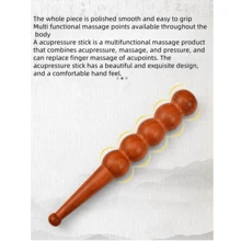 纯天然木质按摩棒一件套 - 用于放松、缓解疲劳、舒缓足部经络的多功能木质工具 - 彩色 - 查看 8