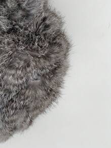 1pc Women's Angora Rabbit Fur Bucket Hat, Fashionable & Warm For Autumn And Winter