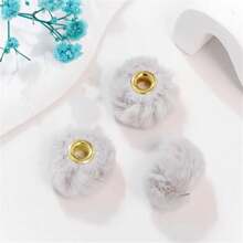 20/30/50/100pcs 15-Color Faux Rabbit Fur Pom Pom Beads, DIY Phone Charms, Car Accessories, Crafts Decoration Beads