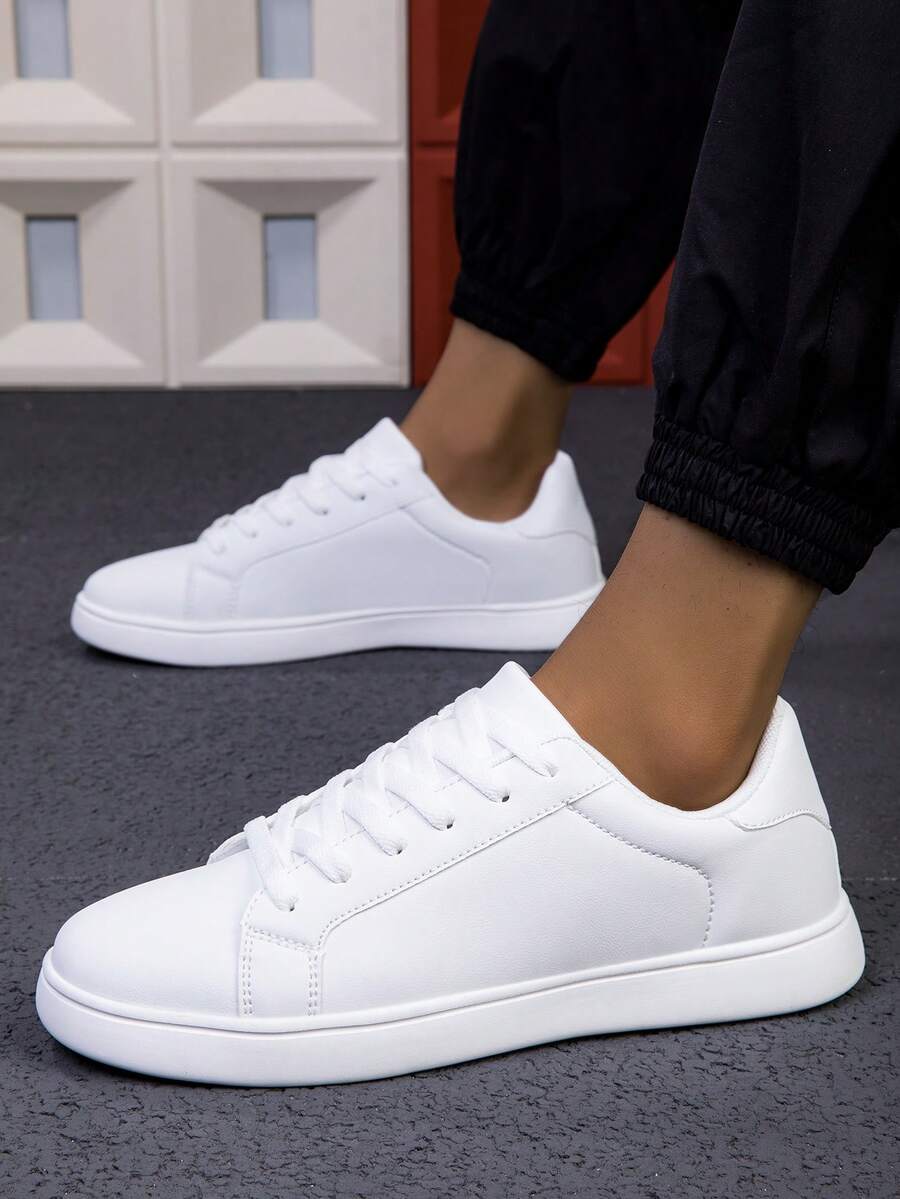 男女款休闲运动鞋，学生运动鞋，小白鞋，春夏新品 - 白色 - 查看 1