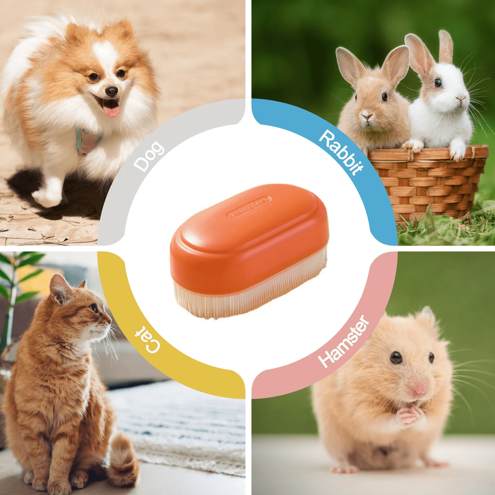 Cat Tongue Sensory Brush, Soft Plastic Pet Grooming Tool, Uncharged ...