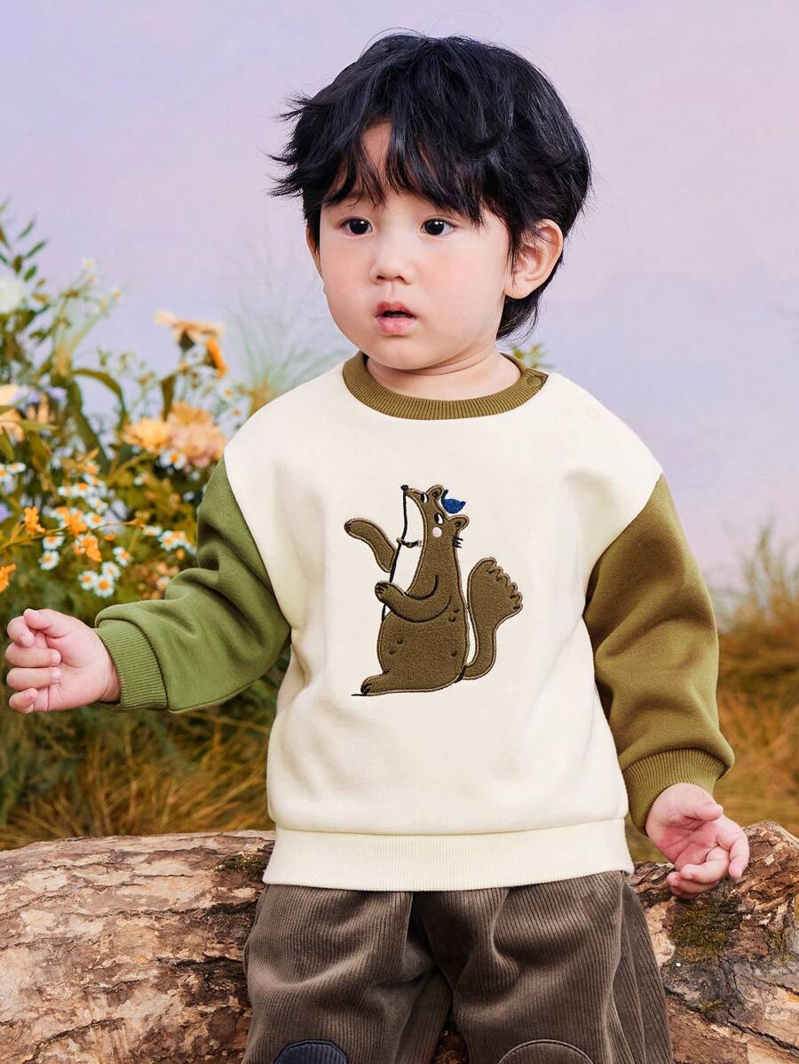 mini bala Boys' And Girls' Warm Top 2024 Fall/Winter New Collection - Milky White - View 1