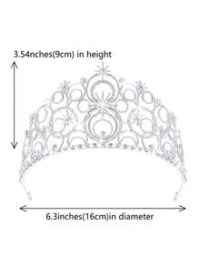 1 pieza Corona de burbujas, La corona noble, Adecuada para la corona de la novia, Coronas de cristal para mujeres, Tiara de burbuja de cristal, Diadema de reina real para novia, Accesorios para el cabello de princesa para mujeres, Accesorios para bodas, fiestas, cumpleaños y disfraces