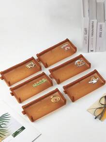 Capybara Mesh Pencil Case, Cartoon Design Minimalist Transparent Pocket Stationery Storage Bag, Back To School Supplies Pouch, Pencil Box, Pencil Case, Backpack - Multicolor - View 6