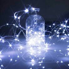 6 Fairy Lights Battery Powered String Lights -6.56 Feet 20 LED Mini String Lights Vase With Wire Firefly Lights Mason Jar DIY Crafts Plant Dining Table Centerpiece Wedding (Warm White/Cold White)