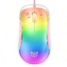 ONIKUMA CW925 Pink Esports Gaming Mouse USB Gaming Mouse RGB LED Color Inspiration Design Button DPI 12800 - Pink - View 10