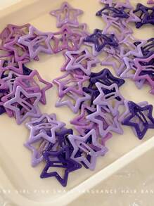 15 Pcs Purple Star Shaped Hair Clips, Fashion Hair Accessories For Bangs, Side Parts, Style Decory2k Claw Clips Hair Claws Hair Barrettes