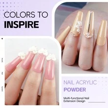 peacecolor 35PCS Acrylic Nail Kit With UV Lamp And Drill-Clear Nude Dark Pink Acrylic Powder Set, Base And Top Coat, Nail Glue, Nail Decoration Powder, Manicure Tools Nail Supplies, Acrylic Nails For Extension And Carving Nails For Women DIY Acrylic Nails Gift