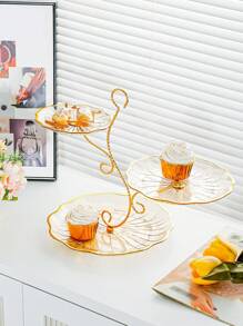 1 Giá trưng bày trái cây và đồ ăn nhẹ 3 tầng thanh lịch - Hoàn hảo để trưng bày kẹo, hạt, trái cây sấy khô và bánh ngọt - Lý tưởng để trang trí nhà cửa và tiệc tùng - Nhiều màu - Xem 10