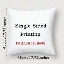 1pc Geometric Print Cushion Cover Without Filler, Modern Fabric Decorative Throw Pillow Case For Living Room, Home Decor - Multicolor - View 2