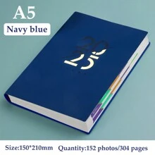 2025 年 1 月至 12 月计划本带英文内页笔记本 A5 PU 皮革封面学校日程计划本每周和每月日记本组织者学习办公用品文具 - 彩色 - 查看 20
