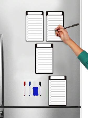 1Set Magnetic Dry Erase Board Set For Fridge - Includes Fine Markers & Eraser, Perfect For Shopping Lists, Menus, To-Do's, Chore Chart & Daily Planner Best