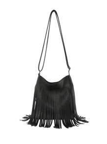 Túi xách tay dài mềm mại, dáng rộng, đeo vai, đeo chéo, phong cách cổ điển, thời trang xuân hè cho nữ Châu Âu và Mỹ, túi lớn - màu đen - Xem 3