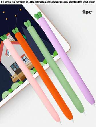 1pc Silicone Case Cover Compatible With Apple Pencil 1 Capacitive Pen Protection