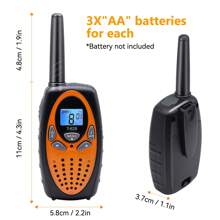 2 piezas de radios de 2 vías T628 para niños, con alcance largo de 22 canales, regalos de cumpleaños para niños y niñas de 6 a 12 años, walkies talkies portátiles para excursiones y acampadas al aire libre, un par de walkies talkies
