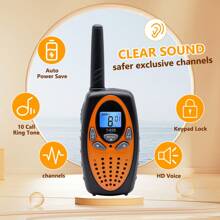 2 piezas de radios de 2 vías T628 para niños, con alcance largo de 22 canales, regalos de cumpleaños para niños y niñas de 6 a 12 años, walkies talkies portátiles para excursiones y acampadas al aire libre, un par de walkies talkies