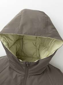 mini bala Long Reversible Thick Down Jacket For Boys And Girls Warm Winter Collection - Coffee - View 6