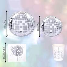 10pcs-Can Hold 10 Guests Lamp Ball Disposable Paper Plate Disco Party Tableware Disposable Round Dinner Plate Tableware Holiday Celebration Birthday Party Banquet Tea Party Wedding Exquisite Craft Fashion Match St. Patrick's Day Easter Valentine's Day