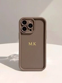 可爱字母元素定制手机壳 1个装 定制磨砂全包手机壳 个性化字母名字 复古纯色情侣手机壳 时尚秋季 2025 万圣节配件 手机及配件 照片定制手机壳 春季周年纪念礼物 个性化礼物 - 黑色 - 查看 7