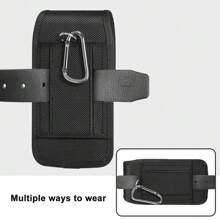 5PCS Universal Belt Loop Hook Cover Pouch Bag Nylon Case For All Mobile Phone Holster - Black - View 8