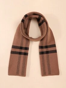 1pc Kids Soft Striped Scarf, Suitable For Daily Wear