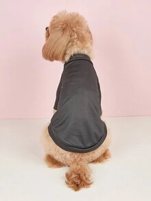 1 件宠物小狗贵宾犬比熊犬博美犬雪纳瑞泰迪狗透气 T 恤，轻便，适合夏季 - 黑色 - 查看 5