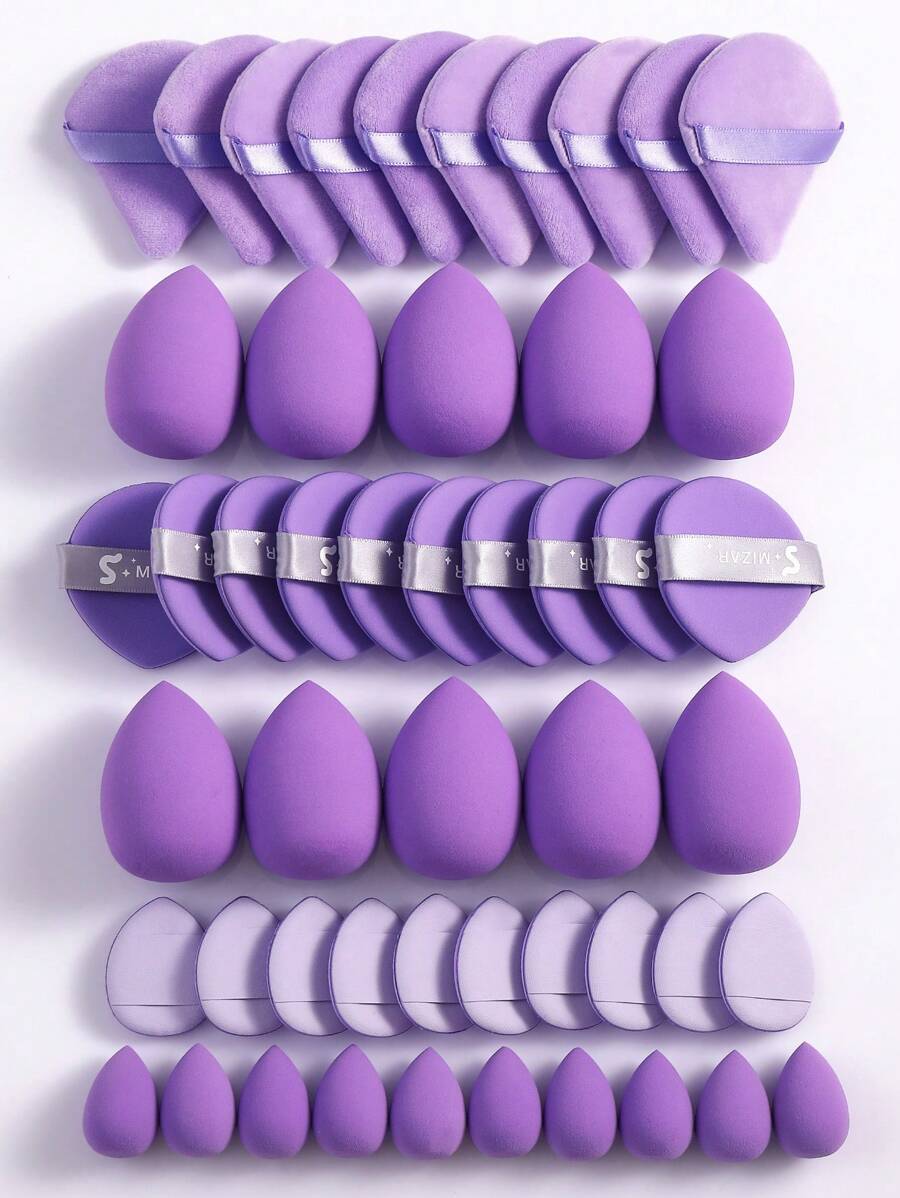 5/10/20/30/40/50/60/80/100PCS Makeup Tools Set Including:10PCS Makeup Sponges For Liquid Makeup+10PCS Mini Makeup Sponges For Liquid Makeup+10PCS Triangle Powder Puffs For Loose Powder And Makeup Setting+10PCS Air Cushion Powder Puffs For Facial Makeup+10PCS Mini Air Cushion Powder Puffs For Facial Concealer Makeup,Makeup,Cheap,Room Decor,Vanity,Travel,Bedroom,Makeup Accessories,Puff,Makeup Blender,Powder Puff,Makeup Sponge,Cheap,Stocking Stuffers,Makeup,Makeup Tools,Cheap Stuff,Gifts,Gifts For Women,Christmas Gifts - 紫色 - 查看 1