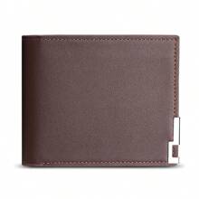 1 PZ Cartera de hombre personalizada con patrón de nombre, cartera corta de estilo retro de negocios de PU, bolsa para tarjetas de identificación y tarjetas de crédito, cartera con cremallera casual, adecuada como regalo para el padre, Día del Padre, San Valentín, carteras y bolsos de mujer, local - Marrón - Ver 6