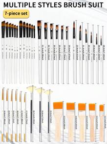 opeth Bộ 38 cọ vẽ cho họa sĩ, cán gỗ bền, lông nylon mềm, tròn, quạt, filbert, góc cạnh, cọ kẻ viền, thích hợp cho tranh acrylic, sơn dầu, màu nước - tuyệt vời cho họa sĩ và người mới bắt đầu - Một cỡ - Xem 12