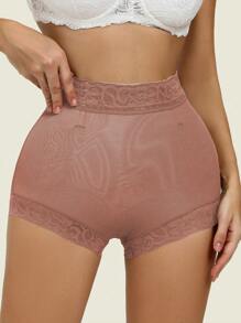 1pc Women's Slimming Tummy Control Shorts Butt Lifter Body Shaper With Drop Glue And Anti-Slip Design, Suitable For Multiple Occasions Such As Daily Wear - Bronze - View 4